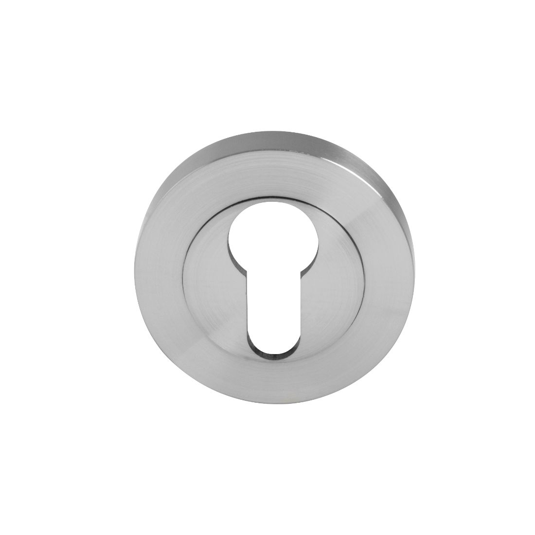 Euro Escutcheon Pair Satin Chrome Euro Escutcheon Pair Satin Chrome