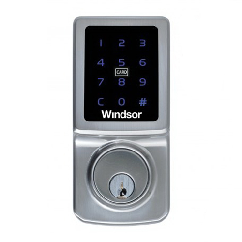 Electronic Touchscreen Card Entry Deadbolt Lock Brushed Nickel Electronic Touchscreen Card Entry Deadbolt Lock Brushed Nickel