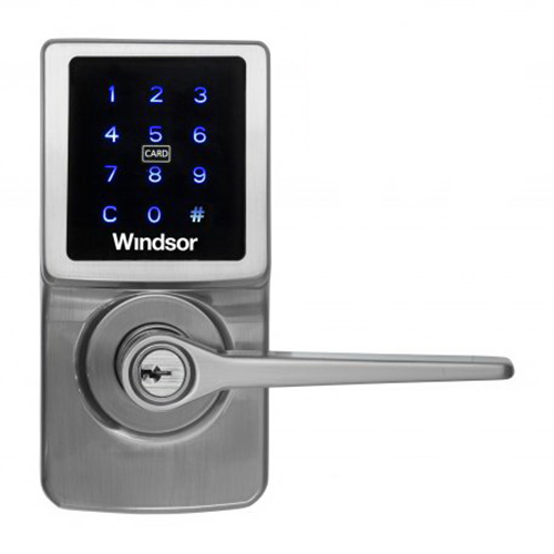 Electronic Touchscreen Card Entry Lever Entrance Set Brushed Nickel Electronic Touchscreen Card Entry Lever Entrance Set Brushed Nickel