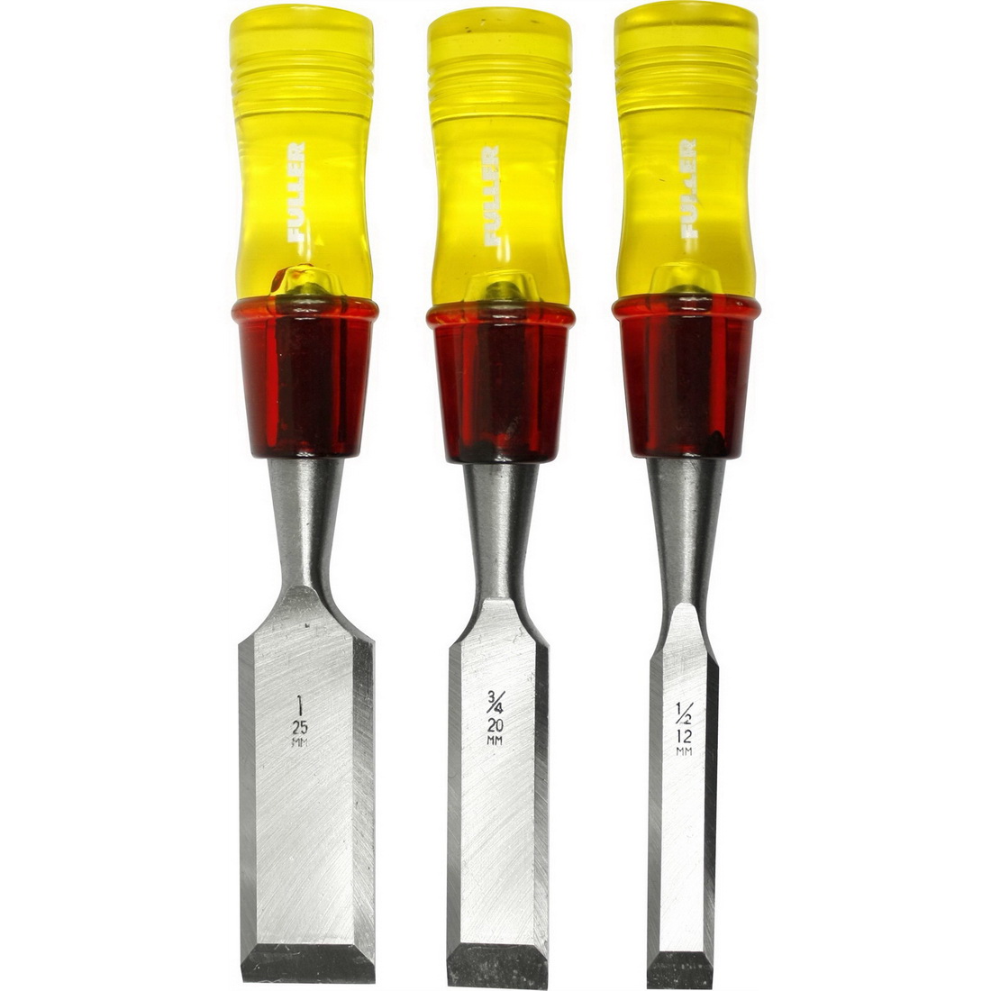 3-Piece Professional Wood Chisel Set Chrome Vanadium Steel 3-Piece Professional Wood Chisel Set Chrome Vanadium Steel