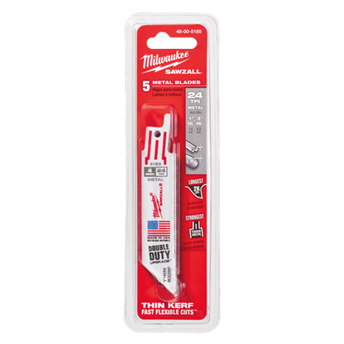 SAWZALL Thin Kerf Blades 100mm 24TPI 5 Pack SAWZALL Thin Kerf Blades 100mm 24TPI 5 Pack