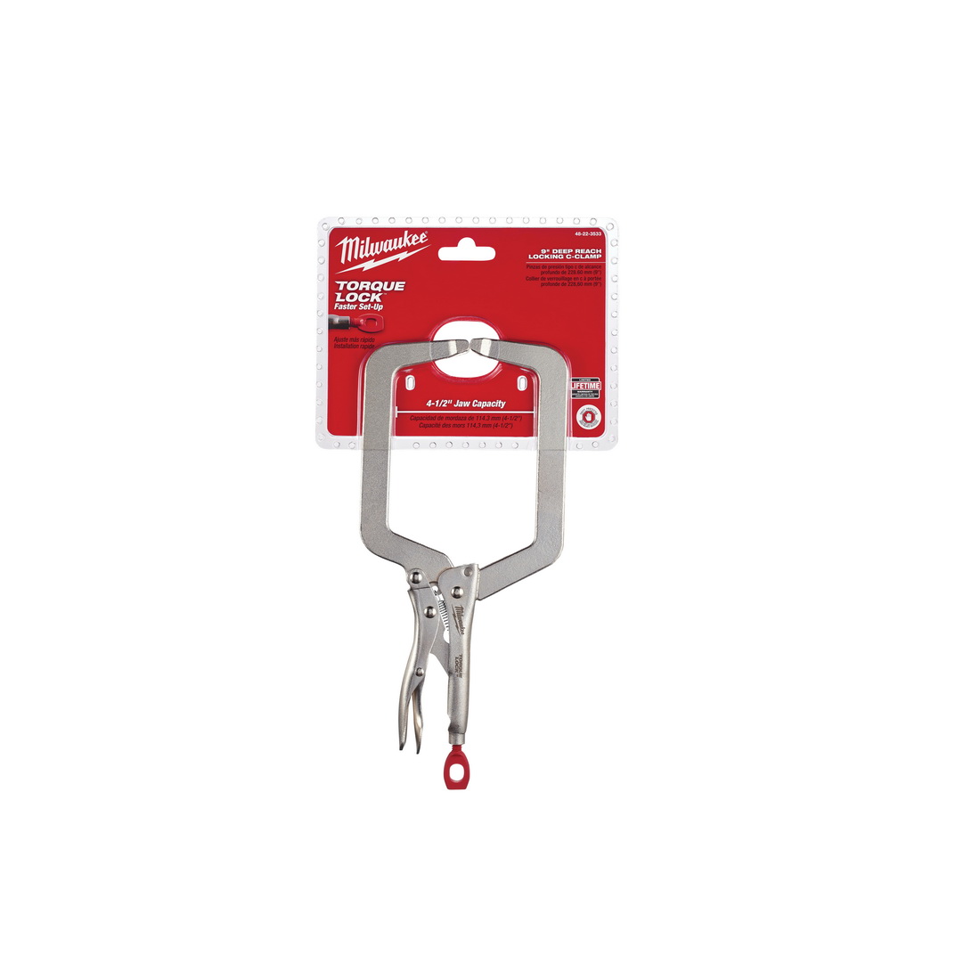 Torque Lock Deep Reach C Clamp Locking Pliers Regular Jaws 228mm (9 Inch) 48223533 Torque Lock Deep Reach C Clamp Locking Pliers Regular Jaws 228mm (9 Inch) 48223533