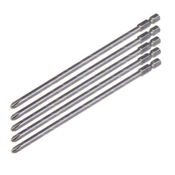 No.2 Phillips 162mm Screwdriver Bit 5 Pack No.2 Phillips 162mm Screwdriver Bit 5 Pack