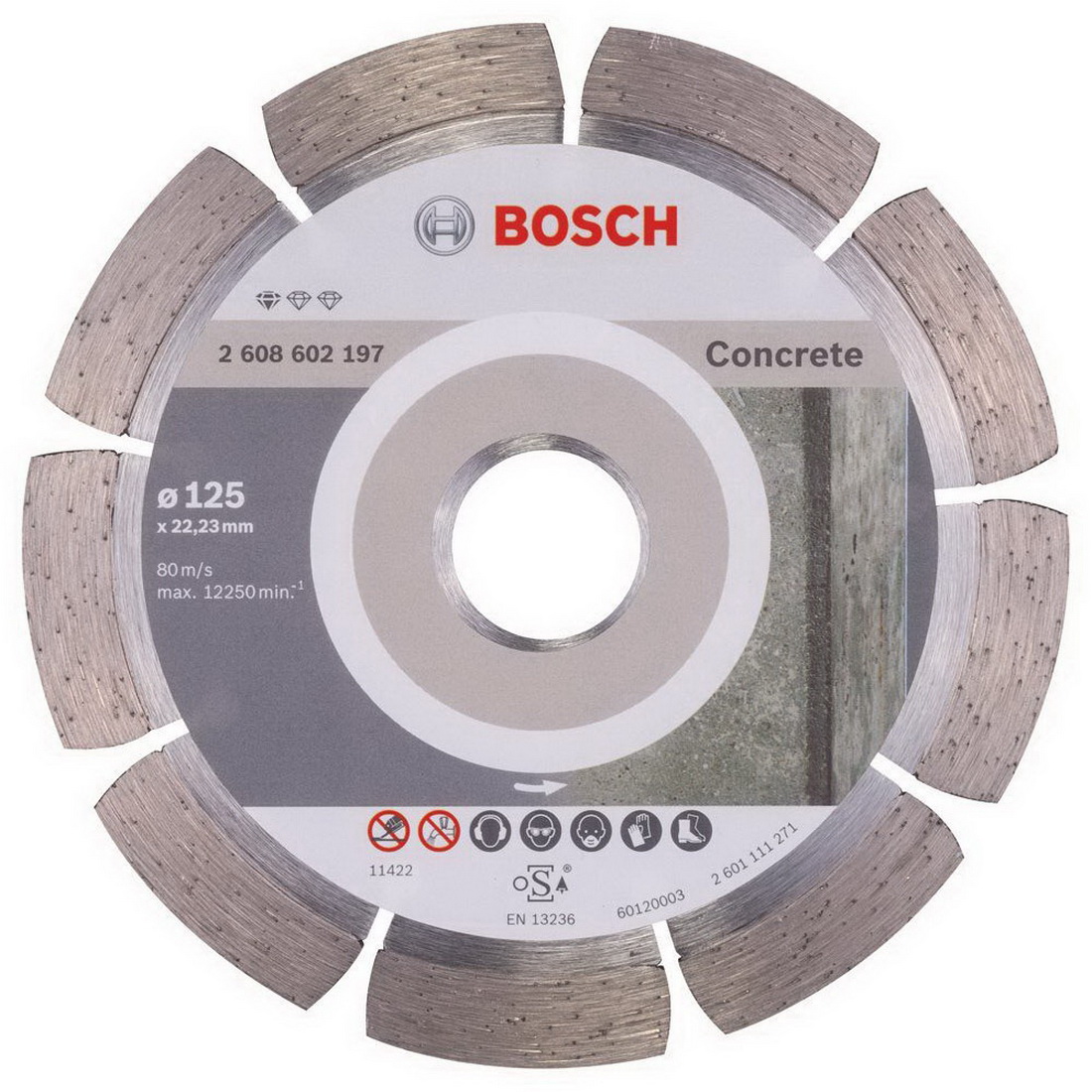 Diamond Cutting Disc 125 x 22.23 x 1.6 x 10mm 2608602197 Diamond Cutting Disc 125 x 22.23 x 1.6 x 10mm 2608602197