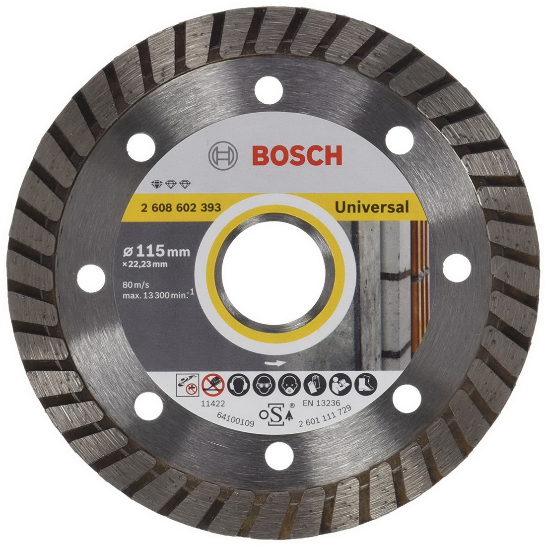 Professional Diamond Cutting Disc 115 x 22.23 x 2 x 10mm 2608602393 ...