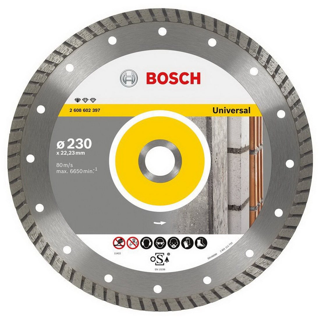 Professional Diamond Cutting Disc 230 x 22.23 x 2.5 x 10mm 2608602397 Professional Diamond Cutting Disc 230 x 22.23 x 2.5 x 10mm 2608602397