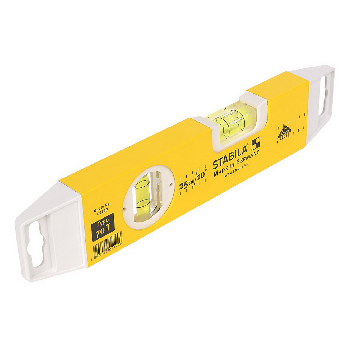 250mm Type 70 Spirit Torpedo Level 2 Vials Aluminium 250mm Type 70 Spirit Torpedo Level 2 Vials Aluminium