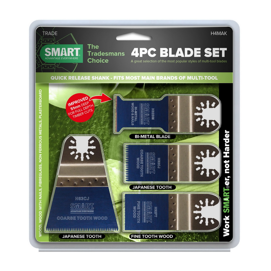 Home Range 4-Piece Multi Tool Blade Set Home Range 4-Piece Multi Tool Blade Set