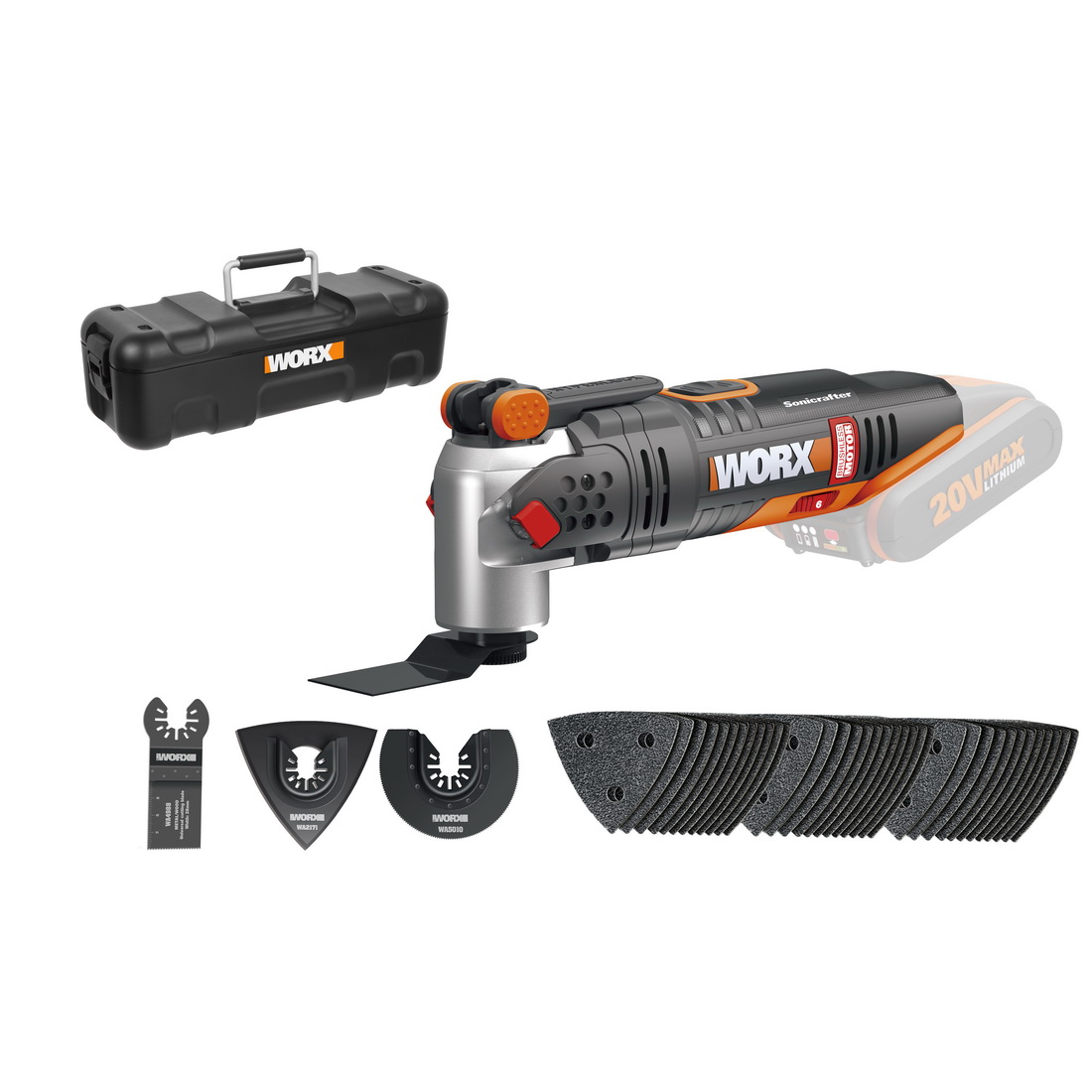 Li-Ion Brushless Multi-Tool Skin Only 20V 8000 -18000/min WX693.9 Li-Ion Brushless Multi-Tool Skin Only 20V 8000 -18000/min WX693.9