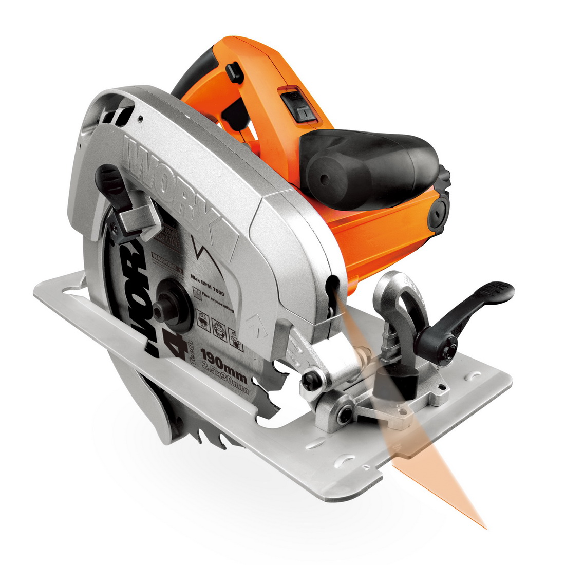 Laser Guide Circular Saw 1600W 190mm 5000RPM WX445 Laser Guide Circular Saw 1600W 190mm 5000RPM WX445