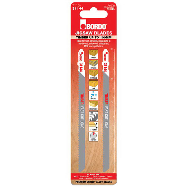132mm Jig Saw Blade T-Shank Straight Cut High Carbon Steel 2 Pack 132mm Jig Saw Blade T-Shank Straight Cut High Carbon Steel 2 Pack