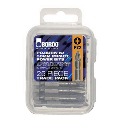 No.2 Pozidrive 50mm Impact Power Bit 25 pack No.2 Pozidrive 50mm Impact Power Bit 25 pack