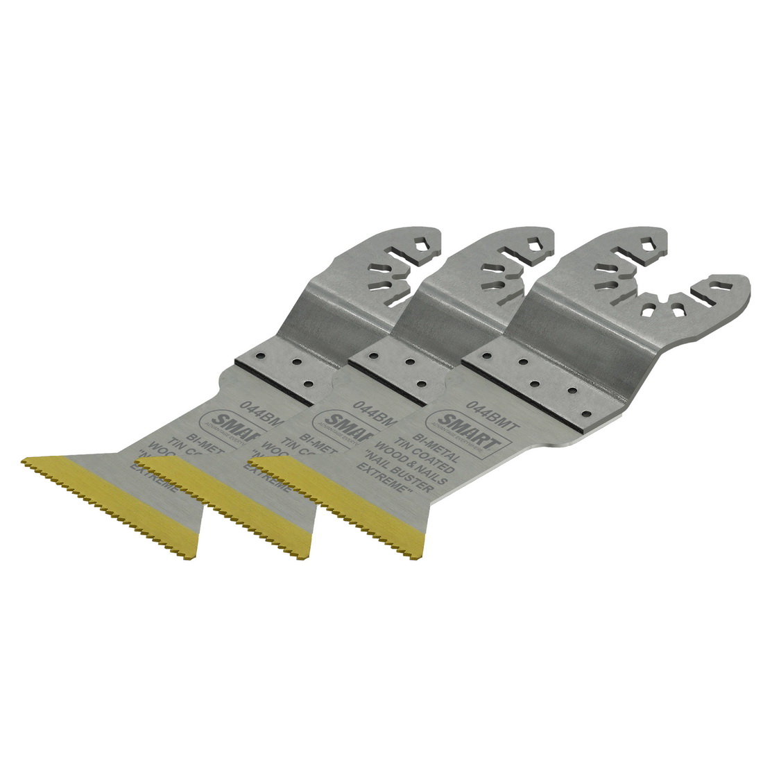 44mm Nail Buster Extreme Multi Tool Blade Bi-Metal Titanium Coating 3 pack 44mm Nail Buster Extreme Multi Tool Blade Bi-Metal Titanium Coating 3 pack