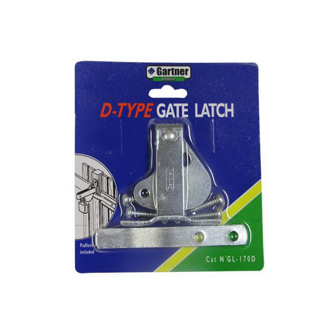 170mm Universal 'D' Gate Latch Bright Zinc Plated 170mm Universal 'D' Gate Latch Bright Zinc Plated