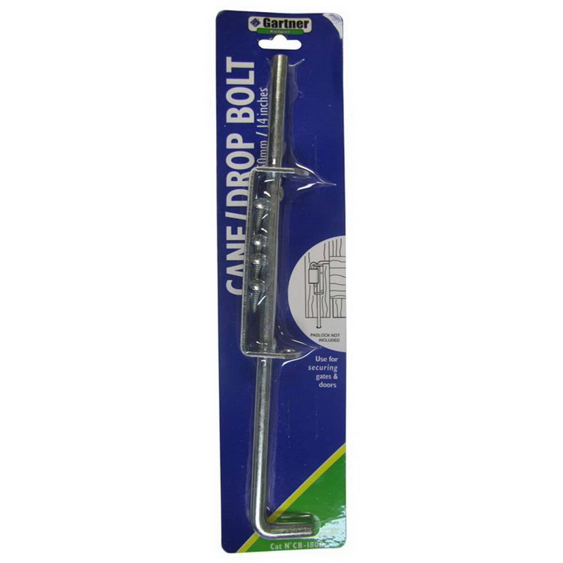 Lockable Cane Bolt 700mm Zinc Plated CB-190D Lockable Cane Bolt 700mm Zinc Plated CB-190D