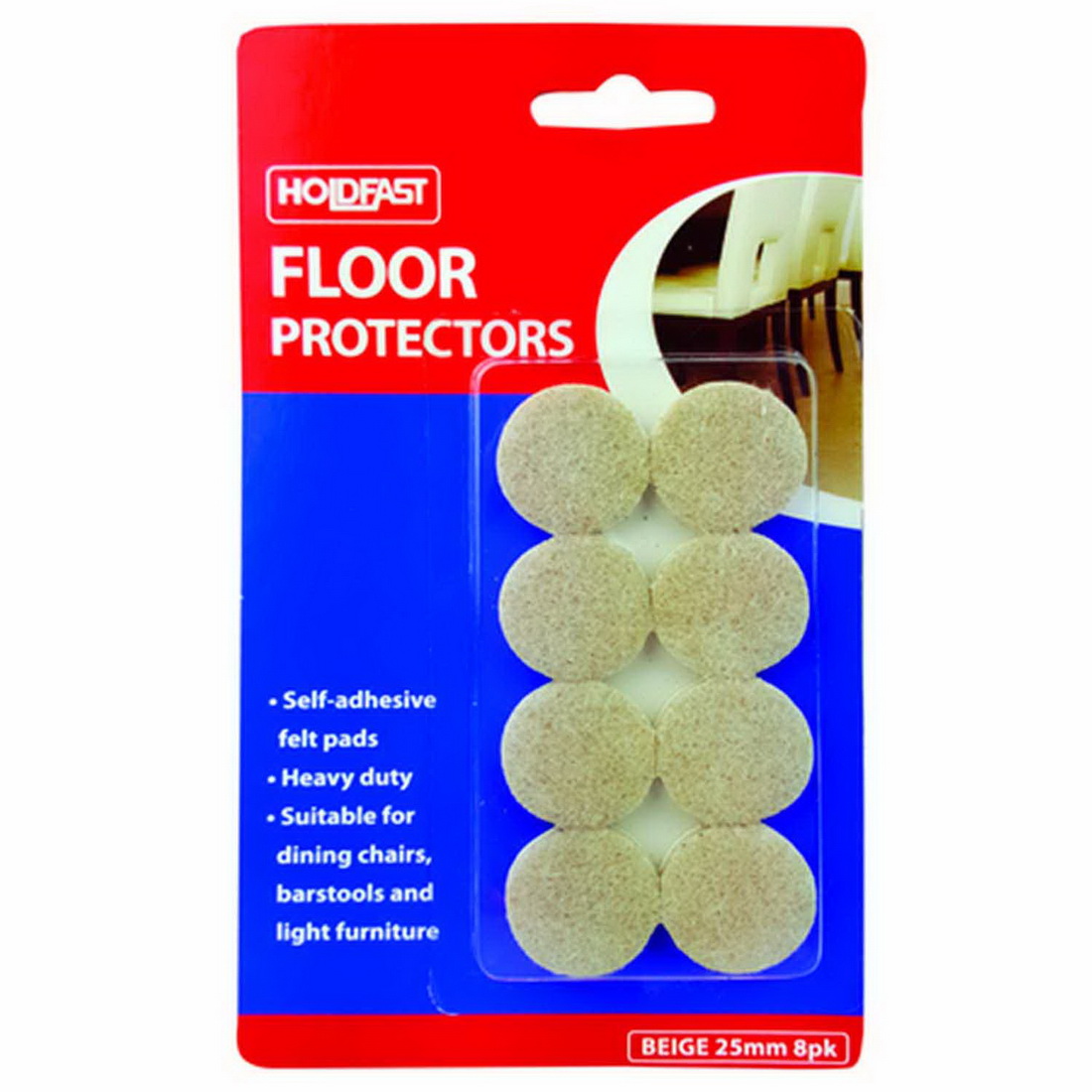 Floor Protectors Felt Stick On White Grey 25mm 8 Pack Floor Protectors Felt Stick On White Grey 25mm 8 Pack
