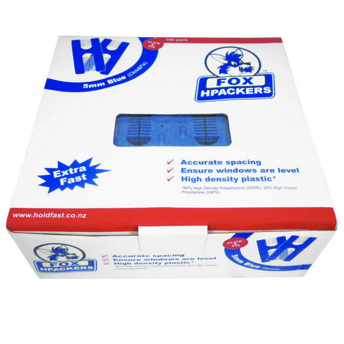 Fox H-Packers Click n Fix 5m Blue 100 pack 39158 Fox H-Packers Click n Fix 5m Blue 100 pack 39158
