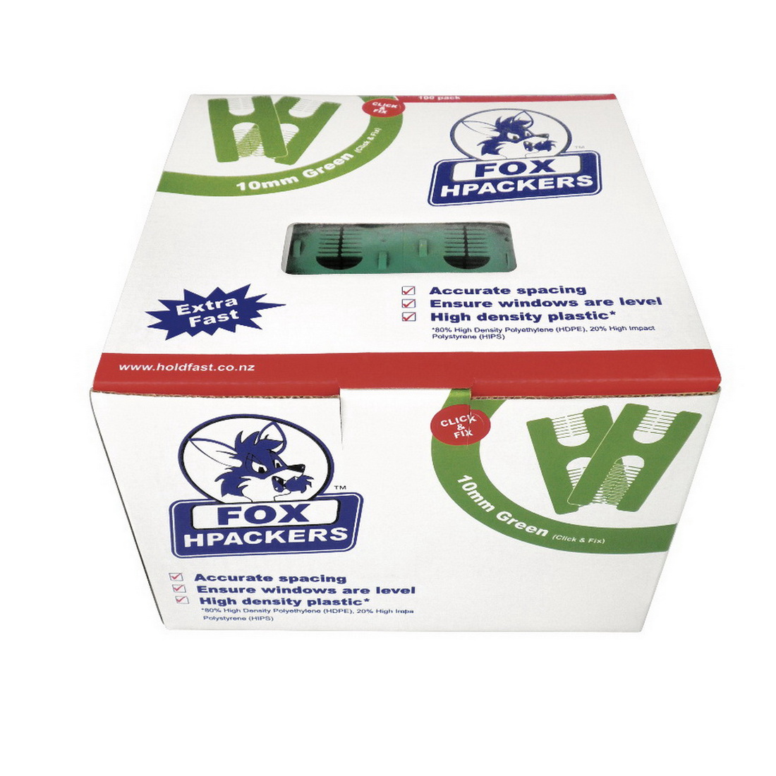 Fox H-Packers Click N Fix 10m Green 100 Pack Fox H-Packers Click N Fix 10m Green 100 Pack