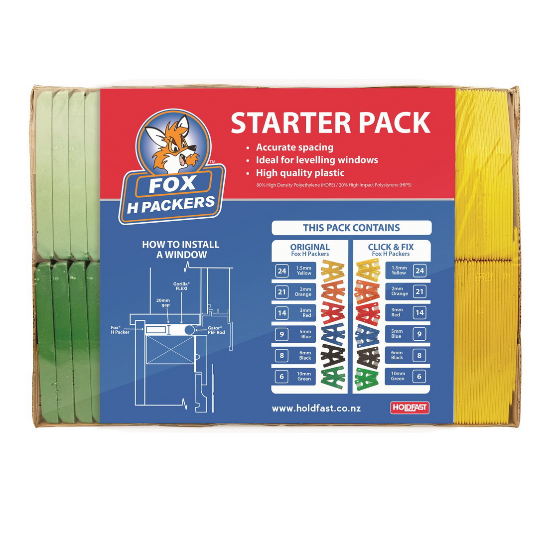 Fox H-Packer Starter Pack Plastic Assorted 39163 Fox H-Packer Starter Pack Plastic Assorted 39163