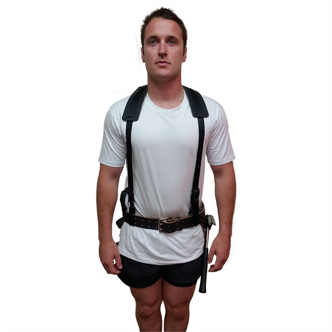 Reverse Fit Tool Belt Brace With Snap 50mm Leather 344ABREV