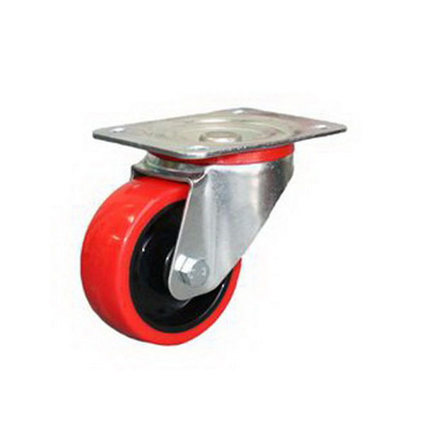Medium Industrial Swivel Plate Castor 80mm 100kg Plain Bearing Urethane MCU80/P Medium Industrial Swivel Plate Castor 80mm 100kg Plain Bearing Urethane MCU80/P