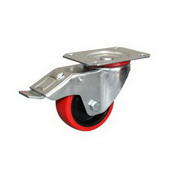 Total Braked Medium Industrial Swivel Plate Castor 80mm 100kg Plain Bearing Urethane MCU80/P-TB Total Braked Medium Industrial Swivel Plate Castor 80mm 100kg Plain Bearing Urethane MCU80/P-TB