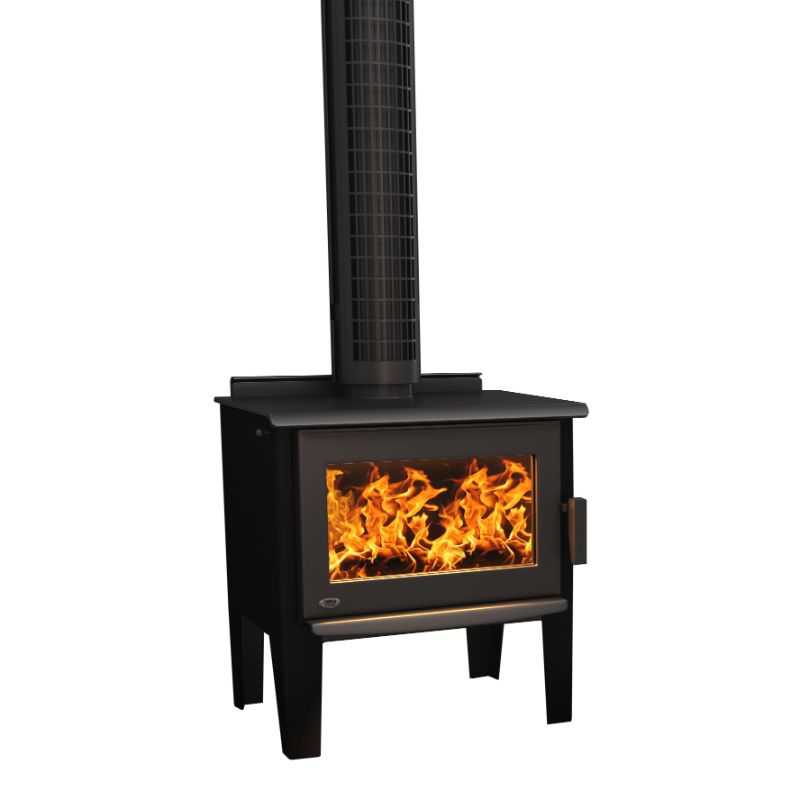 Monte Legs 20kW CA Sub 1.0 Wood Burner Gunmetal Black | PlaceMakers NZ