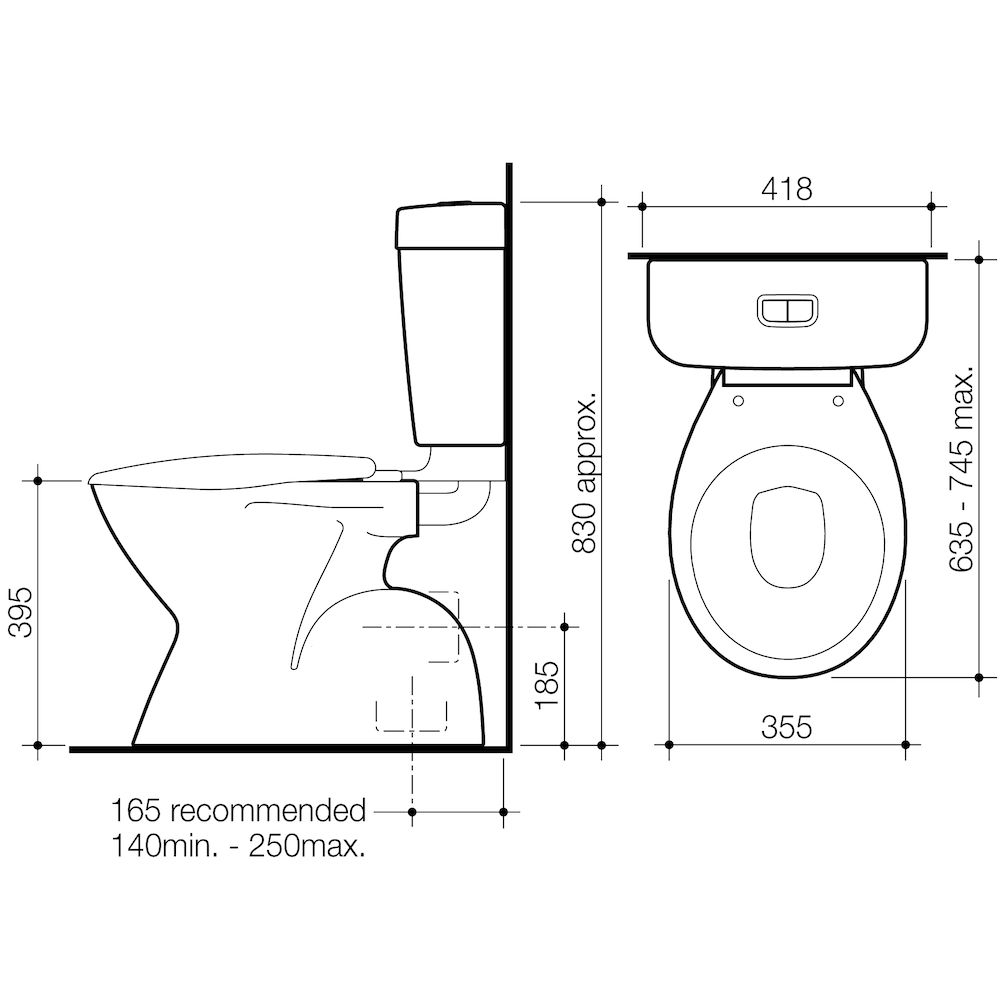 Aire Concorde Toilet Suite Bottom Inlet S Trap 984210W | PlaceMakers NZ