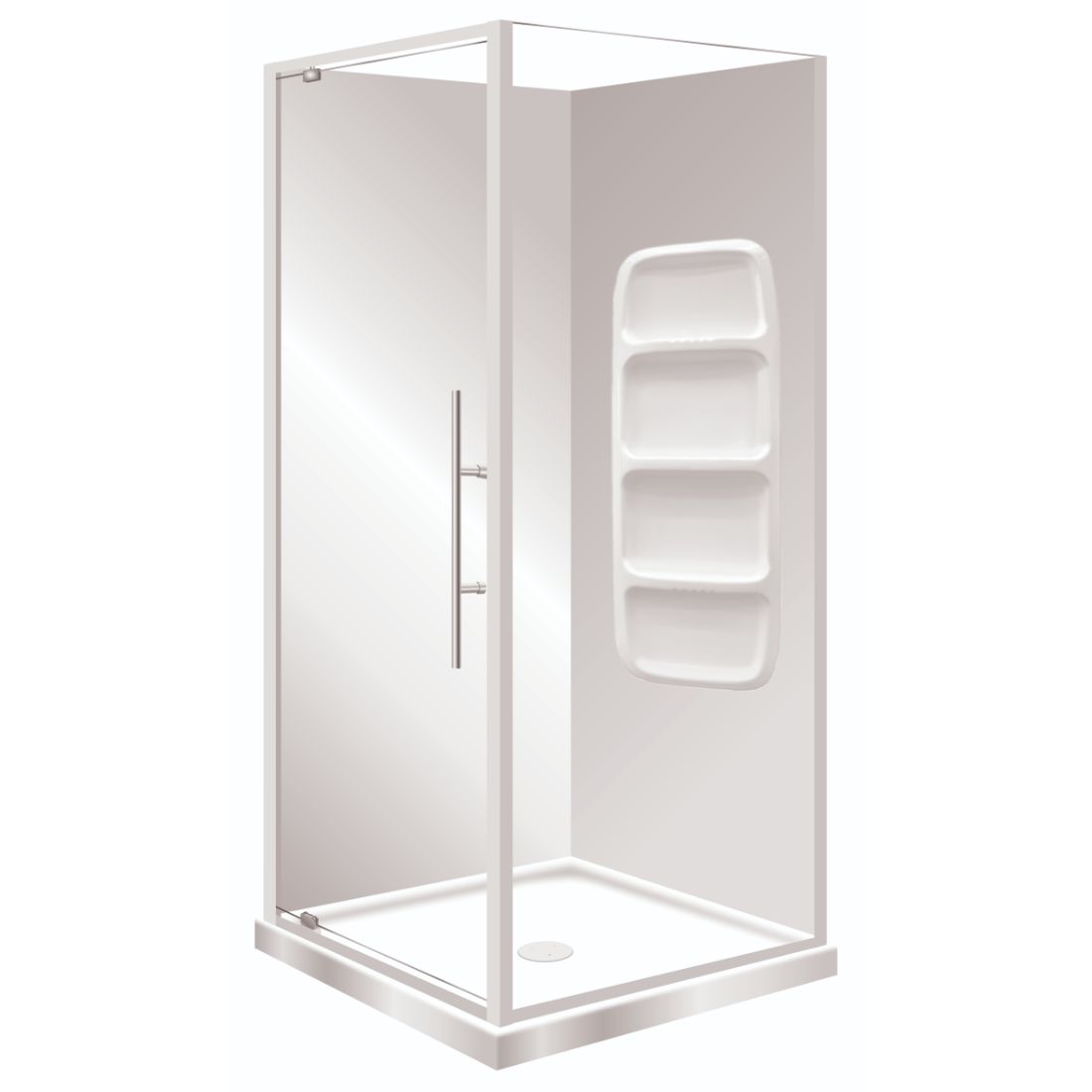 symphony Aquero Square Shower Set Moulded Wall Pivot Door 900 x 900mm White S900AQSWHMW symphony Aquero Square Shower Set Moulded Wall Pivot Door 900 x 900mm White S900AQSWHMW