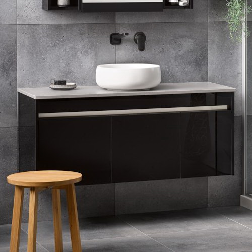 Standard Wall-Hung Vanity 1500mm Brushed Nickel SIAL15DE Standard Wall-Hung Vanity 1500mm Brushed Nickel SIAL15DE
