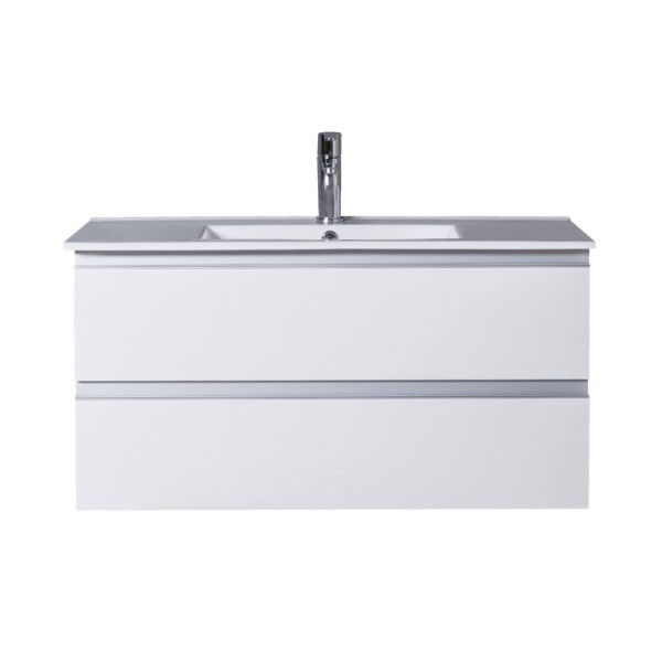 Armada 900 Wall Hung 2 Drawer Concealed Aluminium Handle White Armada 900 Wall Hung 2 Drawer Concealed Aluminium Handle White