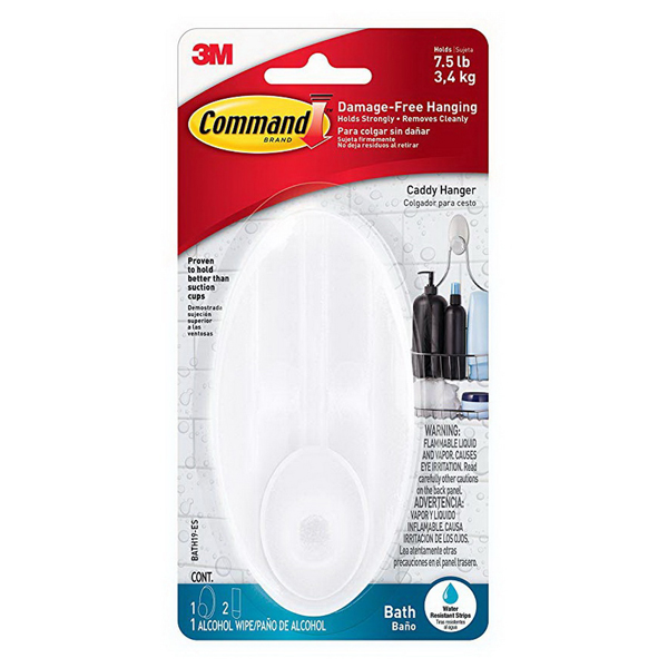 Shower Caddy Hanger Large Frosted 1 Caddy, 2 Strips 70006900768 Shower Caddy Hanger Large Frosted 1 Caddy, 2 Strips 70006900768