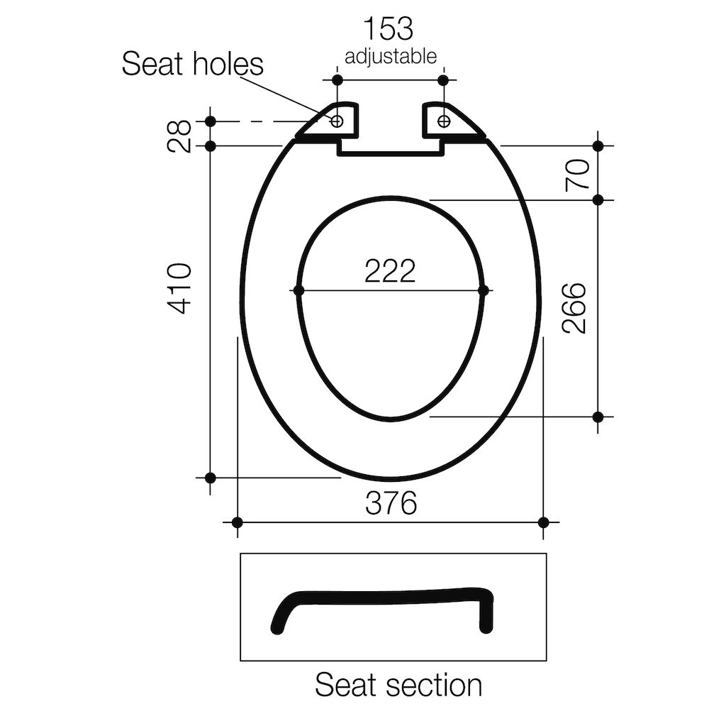 Standard Toilet Seat 301106W PlaceMakers NZ