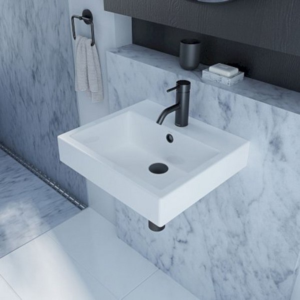 Liano Nexus Square Wall Basin White 5.3L 177 x 400 x 450mm Liano Nexus Square Wall Basin White 5.3L 177 x 400 x 450mm