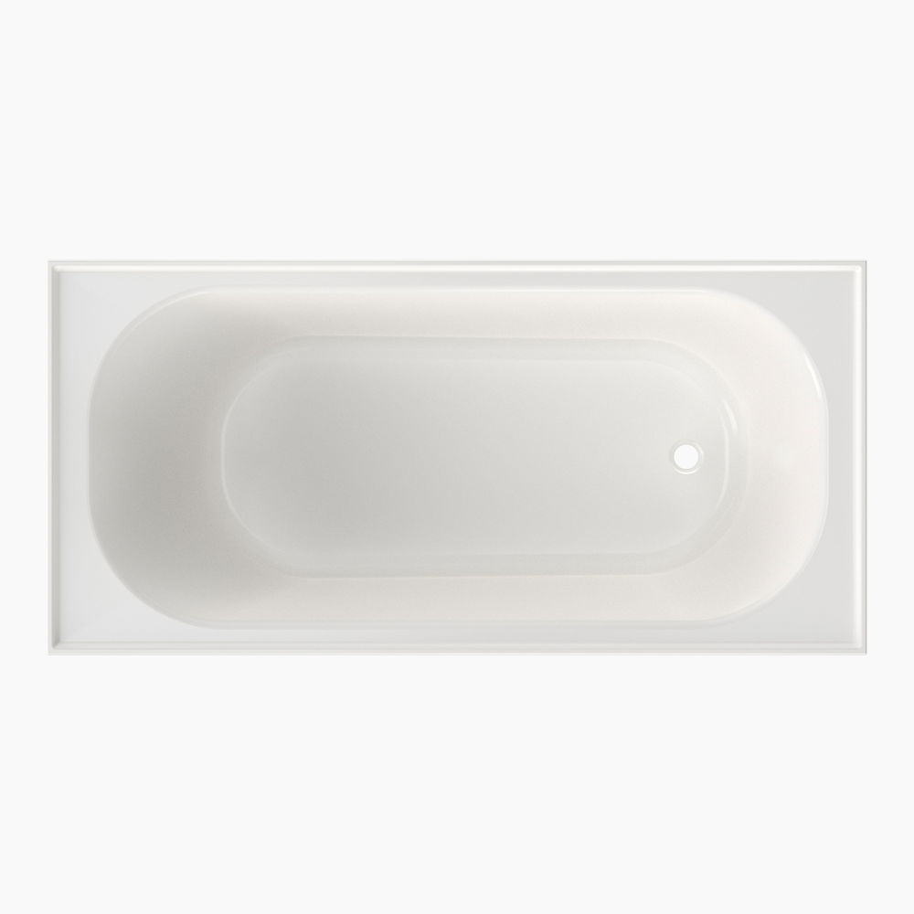 Round 1525 Four Tile Flange Bath No Overflow CL50001.W4TFN Round 1525 Four Tile Flange Bath No Overflow CL50001.W4TFN