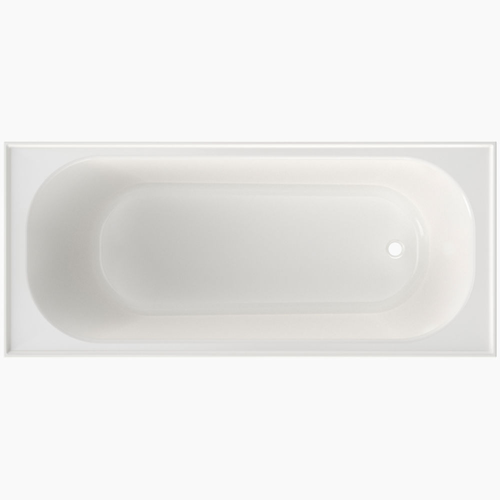 Round 1675 Four Tile Flange Bath No Overflow CL50002.W4TFN Round 1675 Four Tile Flange Bath No Overflow CL50002.W4TFN