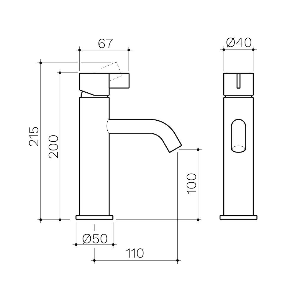 Round Blade Tower Basin Mixer Chrome CL10008.C5A | PlaceMakers NZ