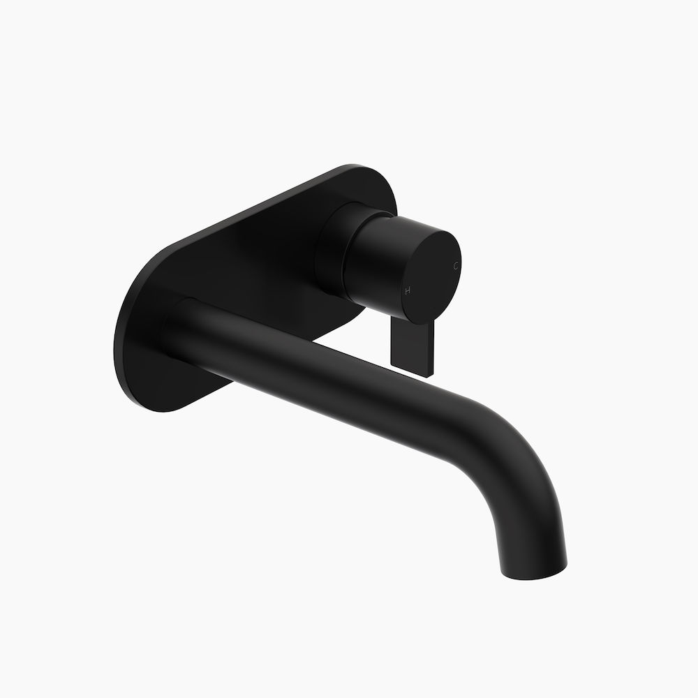 Round Blade Wall Basin/Bath Mixer 180mm Matte Black CL10060.B5A