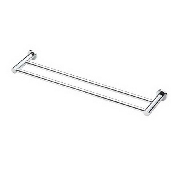 Centro Double Towel Rail 42 x 600 x 135mm Zinc Steel Centro Double Towel Rail 42 x 600 x 135mm Zinc Steel