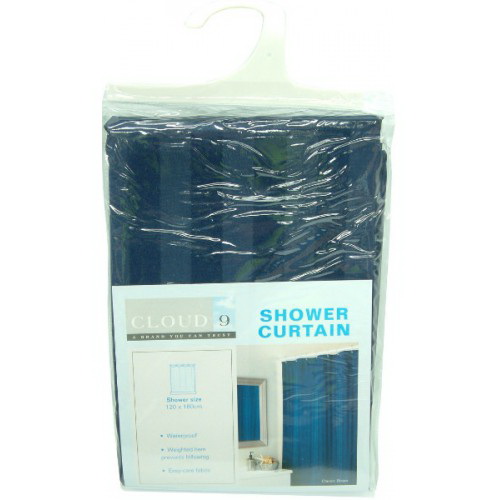 Plain Waterproof Shower Curtain 1800 x 1200mm Marine Navy Plain Waterproof Shower Curtain 1800 x 1200mm Marine Navy