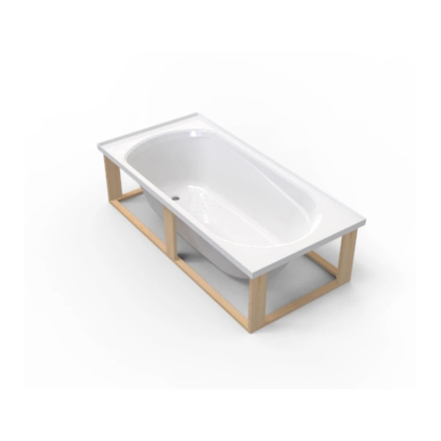Pacific DropIn Bath 1525 x 740 x 405mm With Frame 05900003