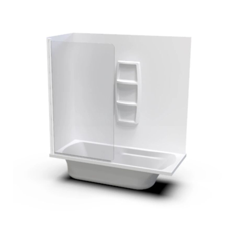 Matisse 1655 x 740 x 420mm 2 Sided Acrylic Moulded Wall Shower Over Bath 900 x 1500mm Swing Door 0B50002M Matisse 1655 x 740 x 420mm 2 Sided Acrylic Moulded Wall Shower Over Bath 900 x 1500mm Swing Door 0B50002M