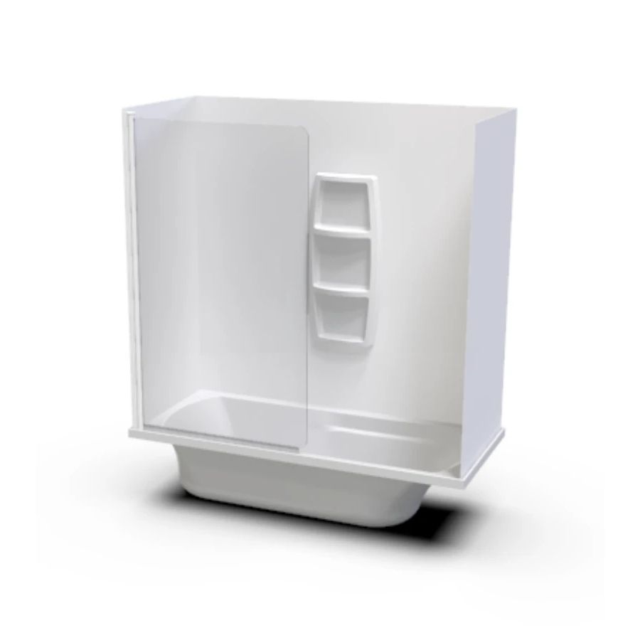 Matisse 1655 x 740 x 420mm 3 Sided Acrylic Moulded Wall Shower Over Bath 900 x 1500mm Swing Door 0B50003M Matisse 1655 x 740 x 420mm 3 Sided Acrylic Moulded Wall Shower Over Bath 900 x 1500mm Swing Door 0B50003M