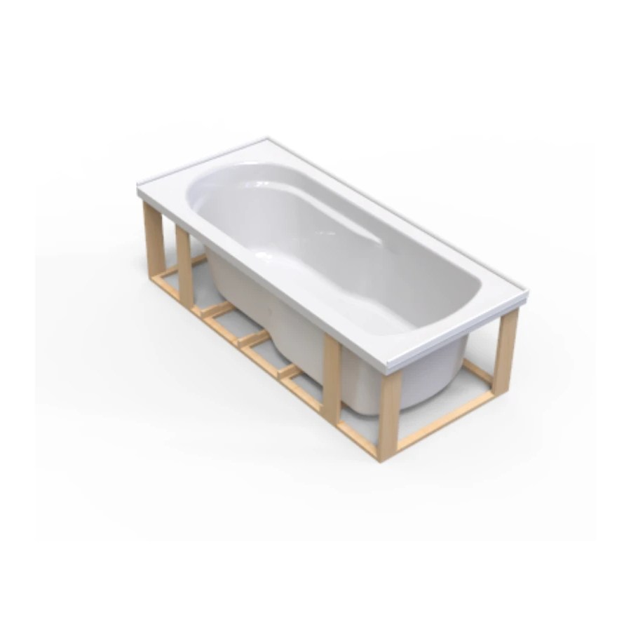 Kahlo Drop In Bath With Frame And AD Upstands 1675 x 800 x 490mm 05900014AD