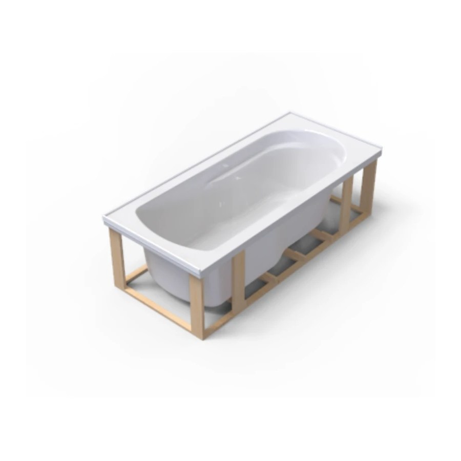 Kahlo Drop In Bath With Frame And D Upstand 1800 x 800 x 490mm 05900015D Kahlo Drop In Bath With Frame And D Upstand 1800 x 800 x 490mm 05900015D