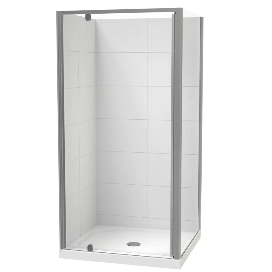 Sierra 1000 x 900mm Rectangle Shower For Tiled Walls 2-Sided 900mm Pivot Door Satin 1SI2S19STL9X Sierra 1000 x 900mm Rectangle Shower For Tiled Walls 2-Sided 900mm Pivot Door Satin 1SI2S19STL9X