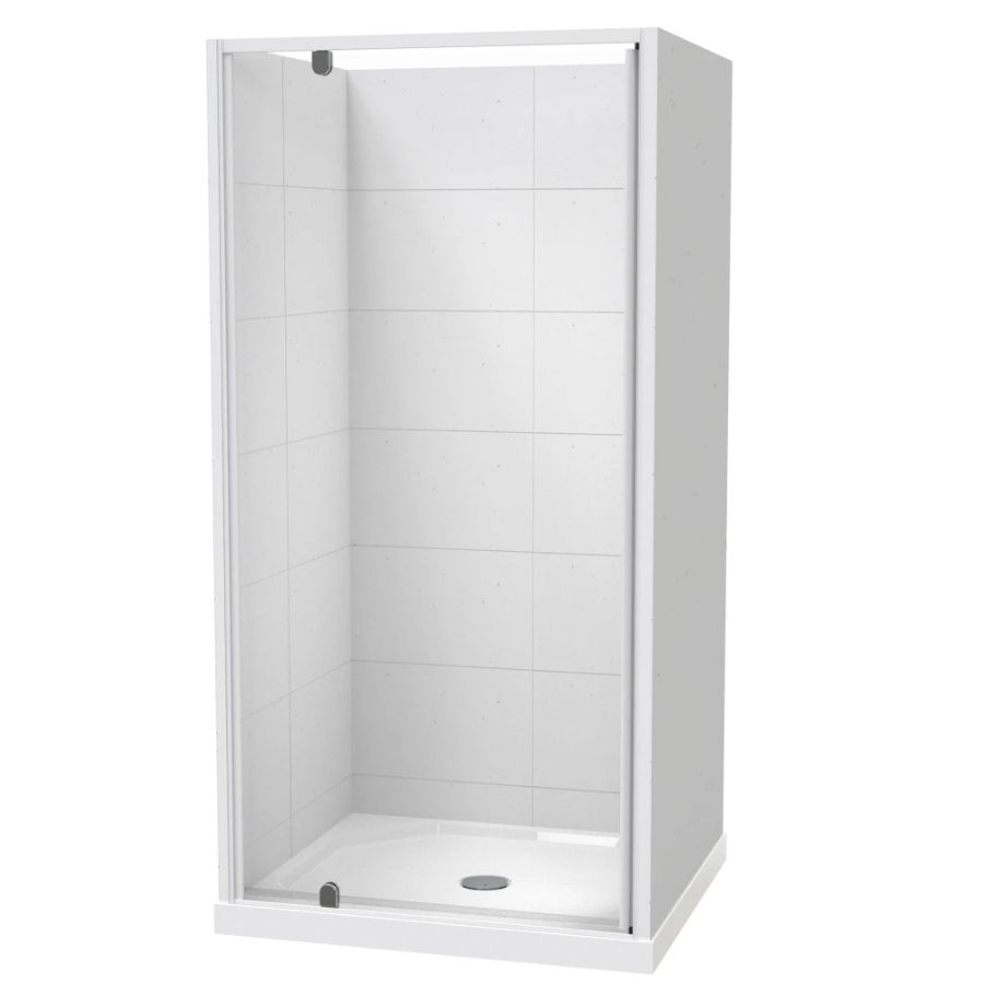 Sierra 1000 x 900mm Rectangle Shower For Tiled Walls 3-Sided 1000mm Pivot Door White 1SI2W919TL1X Sierra 1000 x 900mm Rectangle Shower For Tiled Walls 3-Sided 1000mm Pivot Door White 1SI2W919TL1X