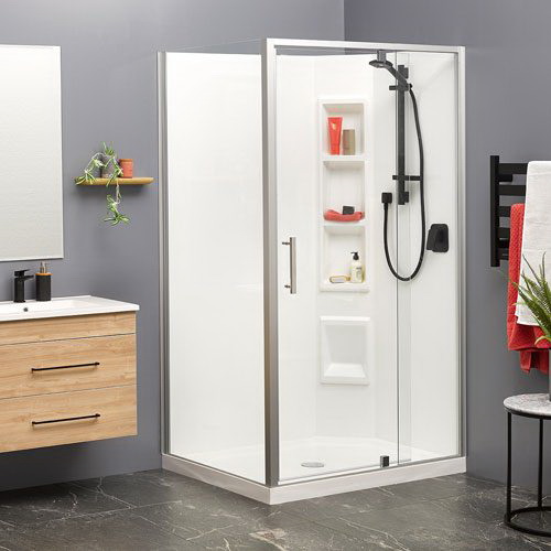 2 Sided Moulded Shower 1000 x 1000mm Satin 1ML2S11SMC1x 2 Sided Moulded Shower 1000 x 1000mm Satin 1ML2S11SMC1x