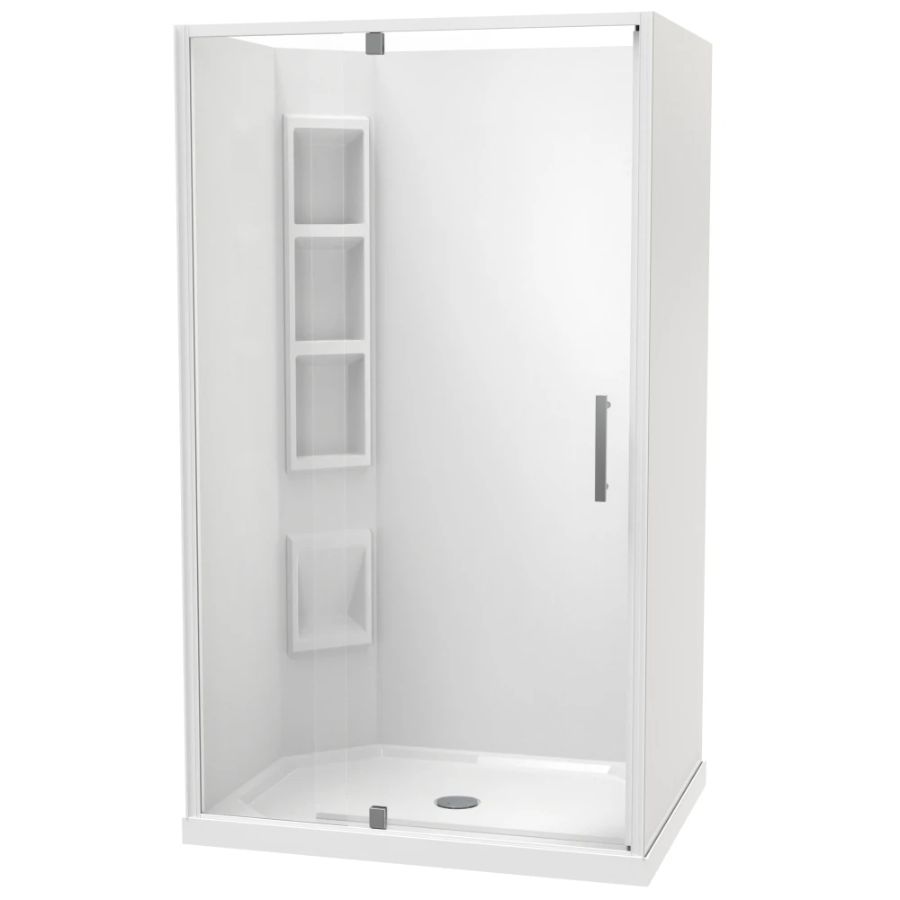 Millennium Rectangle Shower 1200 x 900mm 3-Sided Moulded Left Wall ...