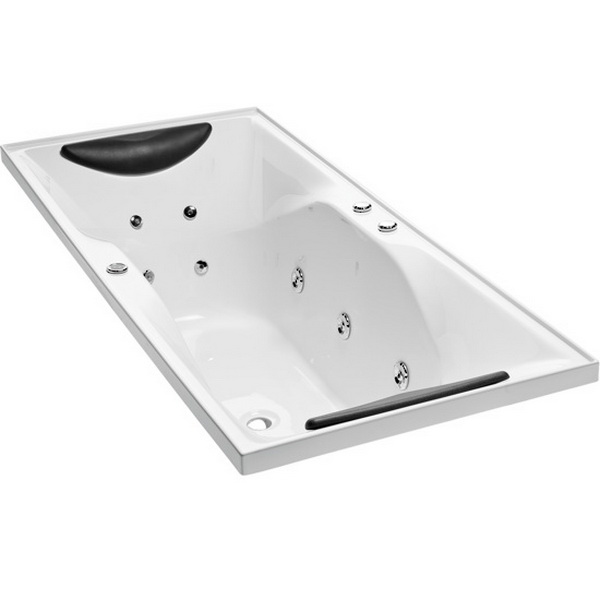 Studio II Rectangular Drop-In Symmetrical Spa Bathtub 1800 x 760 x 560mm Duracryl Acrylic White 1062A-DEFP5-0 Studio II Rectangular Drop-In Symmetrical Spa Bathtub 1800 x 760 x 560mm Duracryl Acrylic White 1062A-DEFP5-0